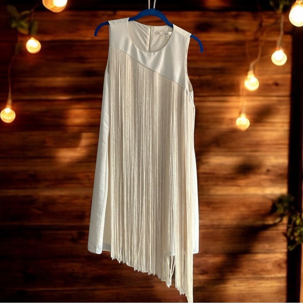 RACHEL Rachel Roy Champagne Fringe Tassel Dress, EUC - Picture 11 of 15